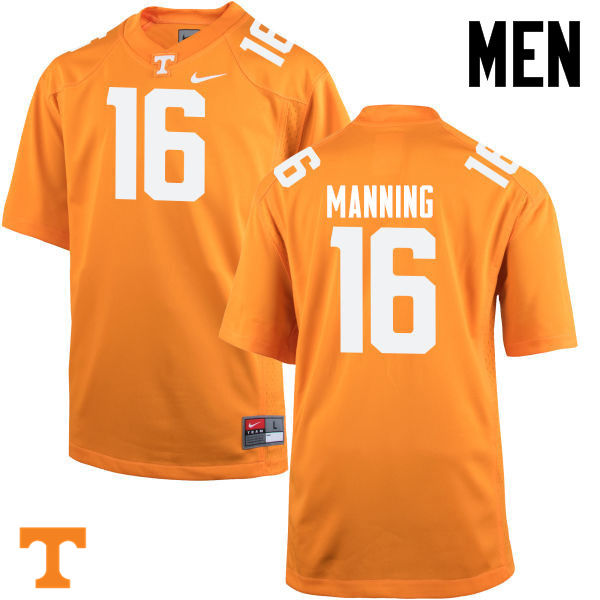 Men #16 Peyton Manning Tennessee Volunteers College Football Jerseys-Orange
